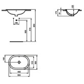 Раковина встраиваемая Ideal Standart Connect E504801 55 см
