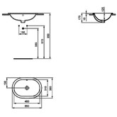 Раковина встраиваемая Ideal Standart Connect E504701 55 см