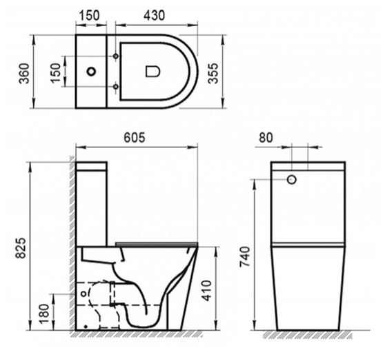 Унитаз компакт BelBagno FLAY-R BB2149CPR безободковый дюропласт микролифт