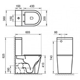 Унитаз компакт BelBagno FLAY-R BB2149CPR безободковый дюропласт микролифт