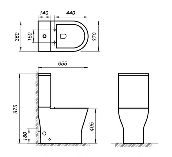 Унитаз компакт BelBagno Acqua BB340CPR безободковый микролифт