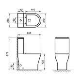 Унитаз компакт BelBagno Acqua BB340CPR безободковый микролифт