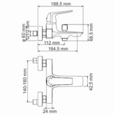 Смеситель для ванны Wasserkraft Neime 1901 хром