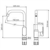 Смеситель для кухни Wasserkraft Mindel 8507 белый