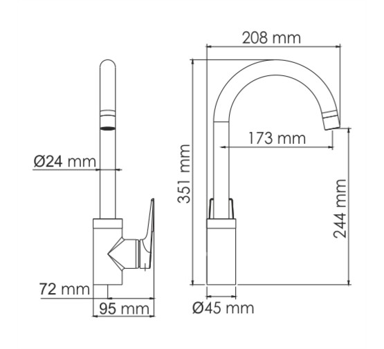 Смеситель для кухни Wasserkraft Aisch 5507 золото