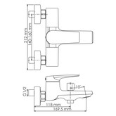 Смеситель для ванны Wasserkraft Wiese 8401 графит