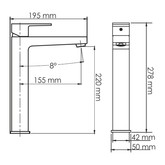 Смеситель для раковины Wasserkraft Abens 2003H черный