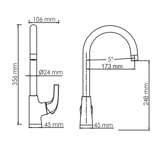 Смеситель для кухни Wasserkraft Sauer 7100 золото