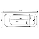 Акриловая ванна BAS Кварта 180х80