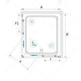 Душевой угол RGW Classic CL-34B 1000x1000 черный,прозр.стекло 