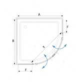 Душевой угол RGW STILVOLL SV-53B 800x800 черный,прозр.стекло 