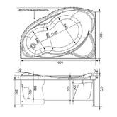 Акриловая ванна Aquanet Jamaica 160x100 L