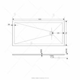Душевой поддон RGW ST-W 1400x700 литьевой мрамор 