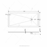 Душевой поддон RGW ST-W 1400x800 литьевой мрамор 