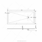 Душевой поддон RGW ST-W 1400x900 литьевой мрамор 
