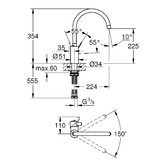 Смеситель для кухни Grohe Eurosmart Cosmopolitan 32843002