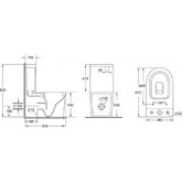 Унитаз-компакт Aquanet Atago 2.0 C1 безободковый микролифт