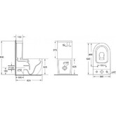 Унитаз-компакт Aquanet Cetus 2.0 C1 безободковый микролифт