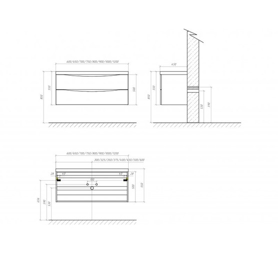 Тумба подвесная BelBagno Marino Rovere Nature 70 см дуб