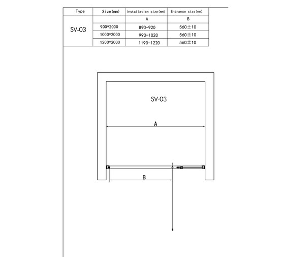 Душевая дверь RGW Stilvoll SV-03B 1200x2000 черный, прозр.стекло