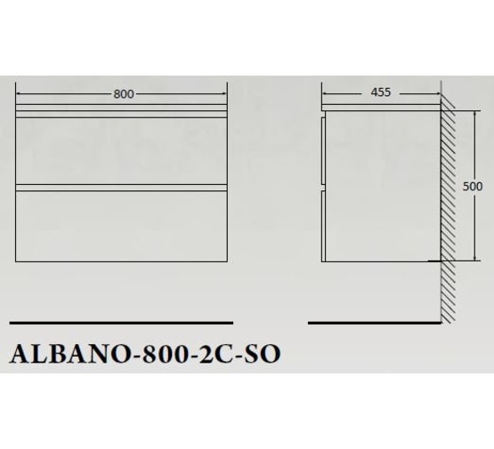 Тумба подвесная BelBagno Albano Bianco Lucido  80 см белый 