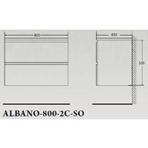 Тумба подвесная BelBagno Albano Bianco Lucido  80 см белый 