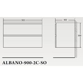 Тумба подвесная BelBagno Albano Bianco Lucido 90 см белый 