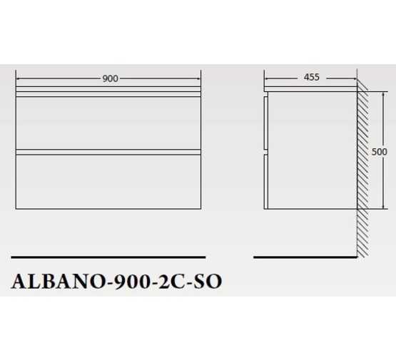 Тумба подвесная BelBagno Albano Rovere Rustico 90 см дуб деревенский