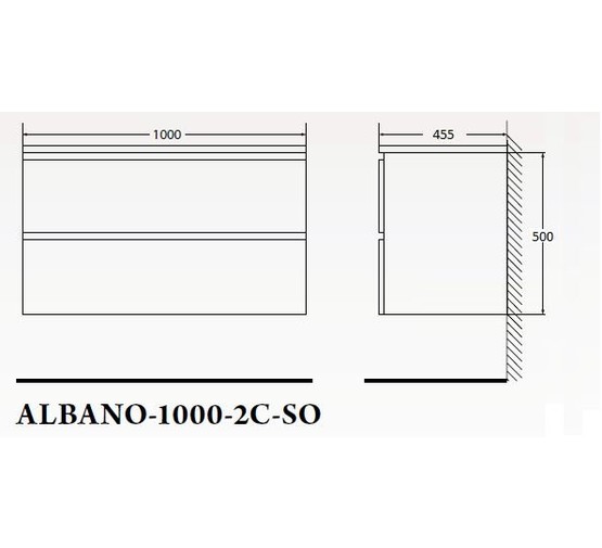 Тумба подвесная BelBagno Albano Bianco Lucido 100 см белый 