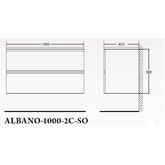 Тумба подвесная BelBagno Albano Rovere Nature Grigio 100 см дуб серый