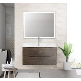 Тумба подвесная BelBagno Aqua Rovere Nature Grigio 80 см дуб серый