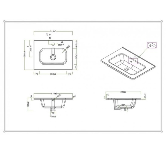 Тумба подвесная BelBagno Kraft-39 Bianco Opaco 50 см белый