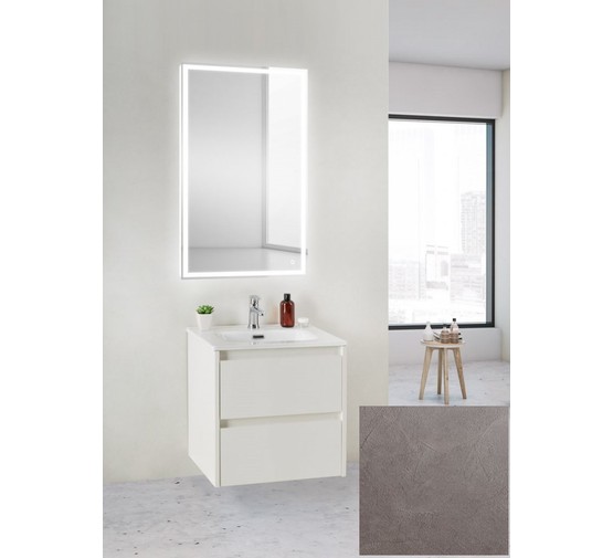 Тумба подвесная BelBagno Kraft-39 Pietra Grigio 50 см серый камень