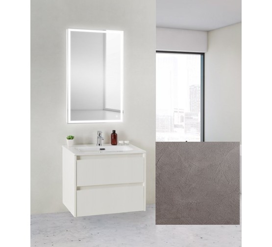 Тумба подвесная BelBagno Kraft-39 Pietra Grigio 60 см серый камень