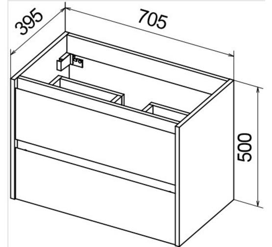 Тумба подвесная BelBagno Kraft-39 Bianco Opaco 70 см белый