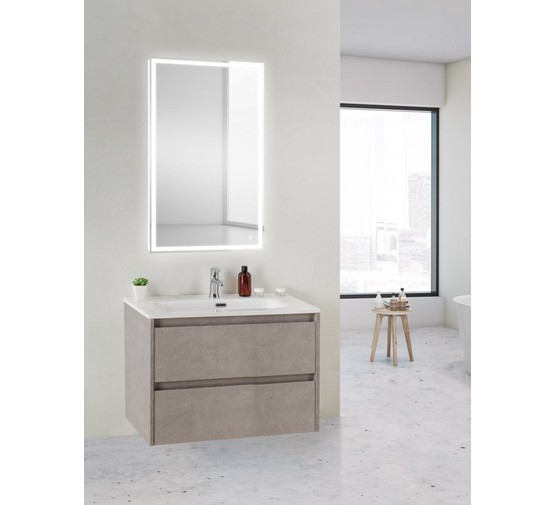 Тумба подвесная BelBagno Kraft-39 Pietra Grigio 70 см серый камень