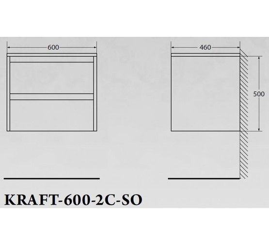 Тумба подвесная BelBagno Kraft Bianco Opaco 60 см белый