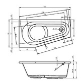 Акриловая ванна Riho Delta 150x80 R