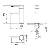 Смеситель для раковины Saona 2361/03F черный матовый