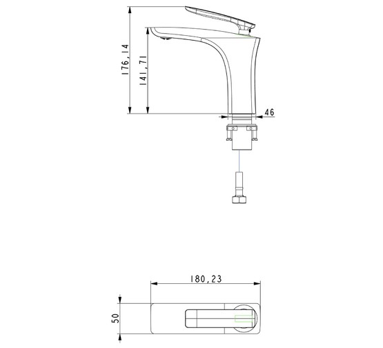 Смеситель для раковины Helmi 4061/03F черный матовый