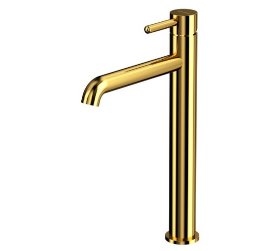 Смеситель для раковины Whitecross Y1212GL высокий золото