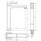 Смеситель для раковины Omnires Parma PM7412BL черный матовый