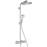 Душевая система HANSGROHE Crometta S 240 1jet Showerpipe EcoSmart 27268000  со смесителем термостат
