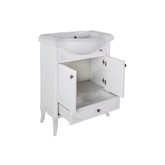 Комплект мебели ASB-Woodline Салерно 65 белый/патина серебро массив ясеня