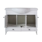 Комплект мебели ASB-Woodline Салерно 105 белый/патина серебро массив ясеня