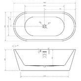 Акриловая ванна Abber AB9203-1,5 150x80
