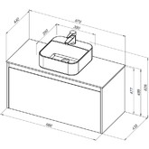 Тумба подвесная Aquanet Nova Lite 100 1 ящик белый