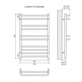 Полотенцесушитель водяной Lemark Linara 500x800 П10