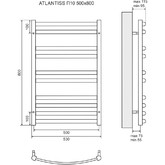 Полотенцесушитель водяной Lemark Atlantiss 500x800 П10