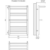 Полотенцесушитель водяной Lemark Pramen 500x800 П10 хром